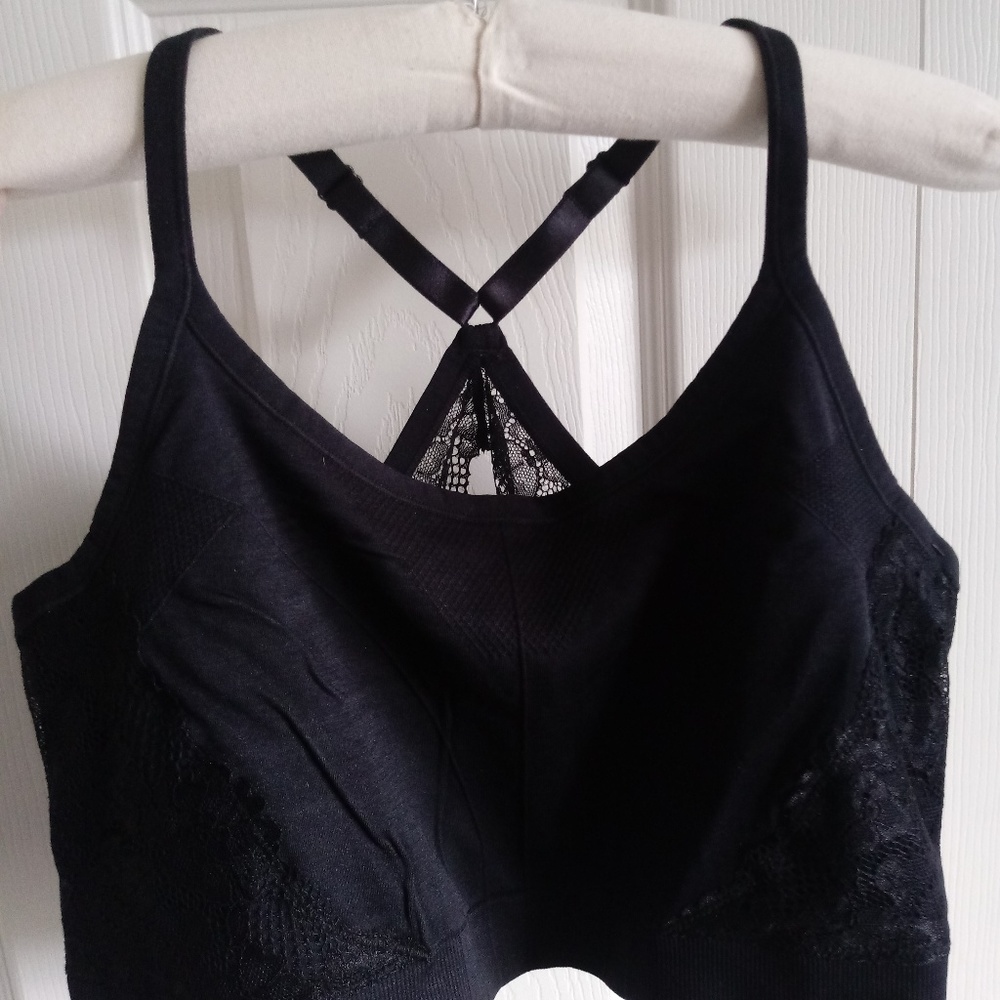 *NEW* black lace bralette crop top